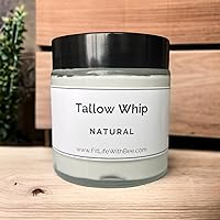 4oz Whipped Grass Fed Beef Tallow Balm - Odorless and Unscented : Relief for Eczema and Rosacea, Natural Baby Lotion, Oraganic Tallow Face Moiturizer
