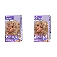 Interbeauty Dark and Lovely® Uplift Hair Bleaching Kit for Dark Hair, Bleach Blonde Hair Dye Kit includes Hair Bleach Powder, Cream Developer and Hair Toner Bleach Blonde 1 kit