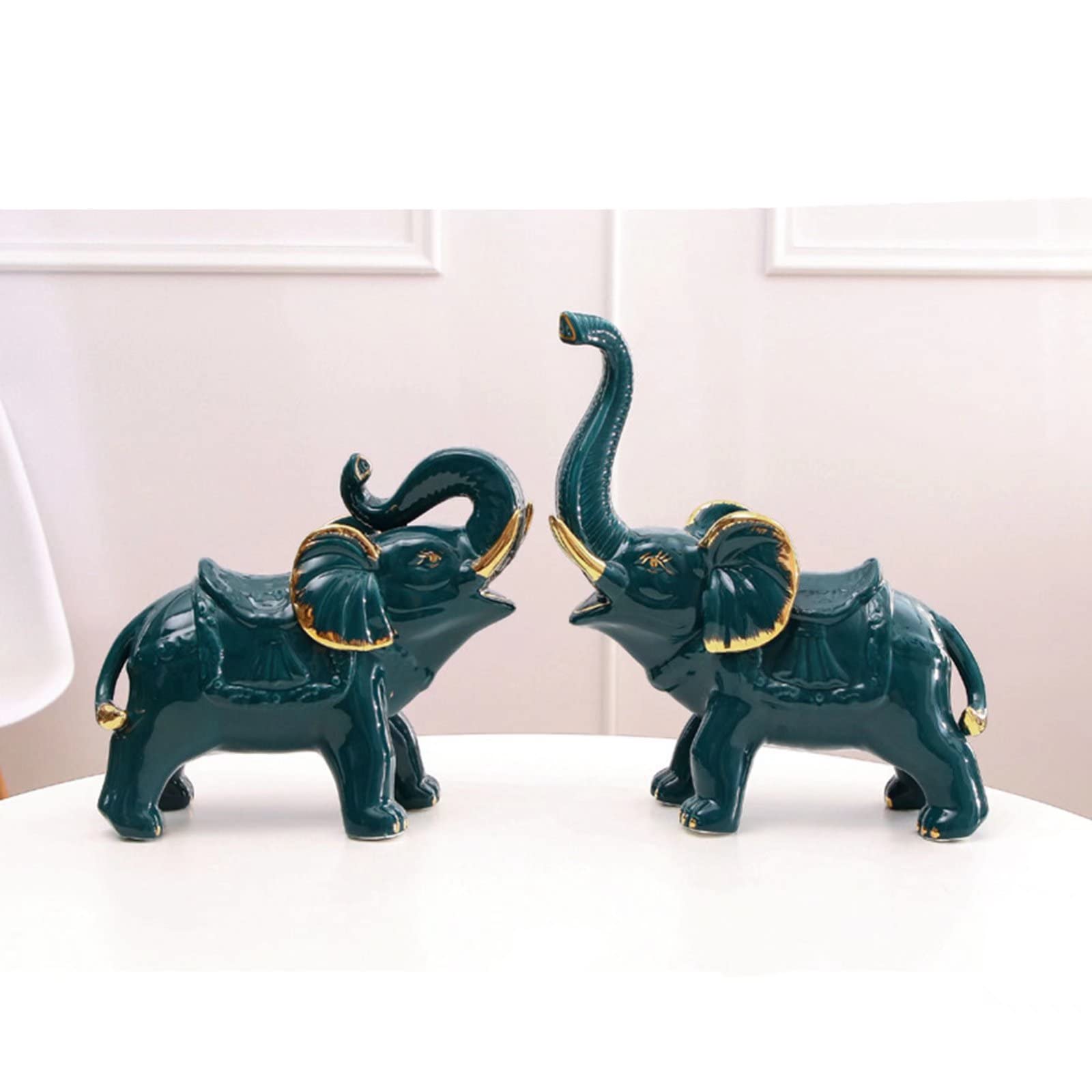 Mua A Pair of Lucky Feng Shui Elephant Animal Statue Ornaments ...