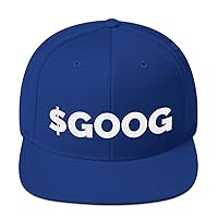Google Stock $GOOG Hat (Embroidered Yupoong 6089M Wool Blend Snapback Cap)