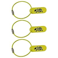 BearTOOLS Cable Loop Attachment - Wire Tool Loop Tail - Wire Key Chain - Key Ring Loop with Screw Gate - for Hanging Luggage Tags or Hand Tools - Screw Closure - Rated to 2 lbs/0.9 kg (3)