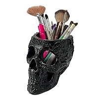 Skull, skull makeup, makeup, makeup brush, XL, pen holder, Halloween, decor