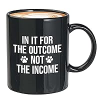 Veterinarian Coffee Mug 11oz Black - In It For The Outcome - Veterinary Technicians Funny Sarcasm Medical Hospital Medicine Assistant