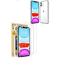 Mkeke Compatible with iPhone 11 Case and iphone 11 screen protector 6.1 Inch
