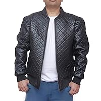 Men's Fashion Original Leather jacket -Genuine Lambskin Leather Jacket for Men Quilted style -VM19217217