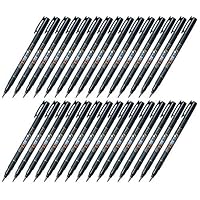 Fudenosuke Brush Pen (GCD-112), Soft Tip, Black Body, Value Set of 30