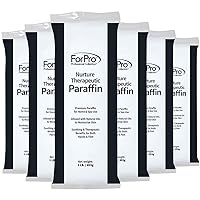 ForPro Professional Collection Nurture Paraffin Wax Refill, Fragrance Free, Six 1-Pound Paraffin Blocks, Non-Greasy, Moisturizing for Soft & Healthy Skin, Unscented, 6 Lbs