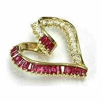 2CT Baguette Cut Pink Sapphire 14k Yellow Gold Plated 18