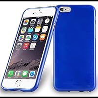 Case Compatible with Apple iPhone 6 / iPhone 6S in Blue - Shockproof and Scratch Resistant TPU Silicone Cover - Ultra Slim Protective Gel Shell Bumper Back Skin