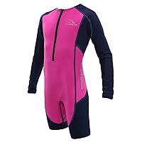 Aquasphere Stingray Long Sleeve Unisex Kids Wetsuit - 100% UV Protection, Long Lasting Quality Neoprene, Washer Dryer Safe, Warm Comfortable Fit for Diving Swimming Surfing - Boys & Girls
