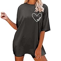 Womens Tops Sexy Spring 2024 Womens Spring Summer Printed Short Sleeve O Neck Plus Size T Shirt Top Short T Sh
