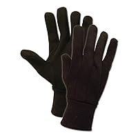 unisex adult Knit Wrist Cuff work gloves, Brown, Mens US
