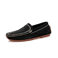 Mens Casual Slip-on Suede Breathable Stitching Driving Hiking Penny Shoes