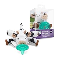 Soothie Snuggle Pacifier Holder with Detachable Pacifier, 0m+, Cow, SCF347/05