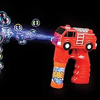 Rhode Island Novelty 5 Inch Light and Sound Fire Truck Bubble Blaster, One per Order