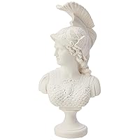Design Toscano PD72521 Minerva, Roman Goddess of Wisdom Bust Statue, 13 Inch, White