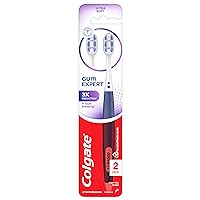 Colgate Gum Expert Ultra Soft Gum Toothbrush Pack, Extra Soft Toothbrush for Gum Bleeding and Irritation, Helps Deep Clean Along Gum Line, 2 Pack