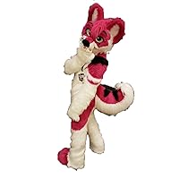 Pink Rose Huksy Dog Fursuit Fullsuit Teen Costumes Child Full Furry Suit Furries Anime Costume Bent Legs Angel Dragon Custom Note pls