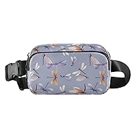Watercolor Dragonfly Belt Bag for Women Men Water Proof Fanny Pack with Adjustable Shoulder Tear Resistant Fashion Waist Packs for Running