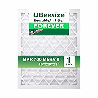 UBeesize 16x20x1 MERV8 Pleated Air Filter, AC Furnace Air Filter, 1 Pack Filter with 1Reusable Filter Frame