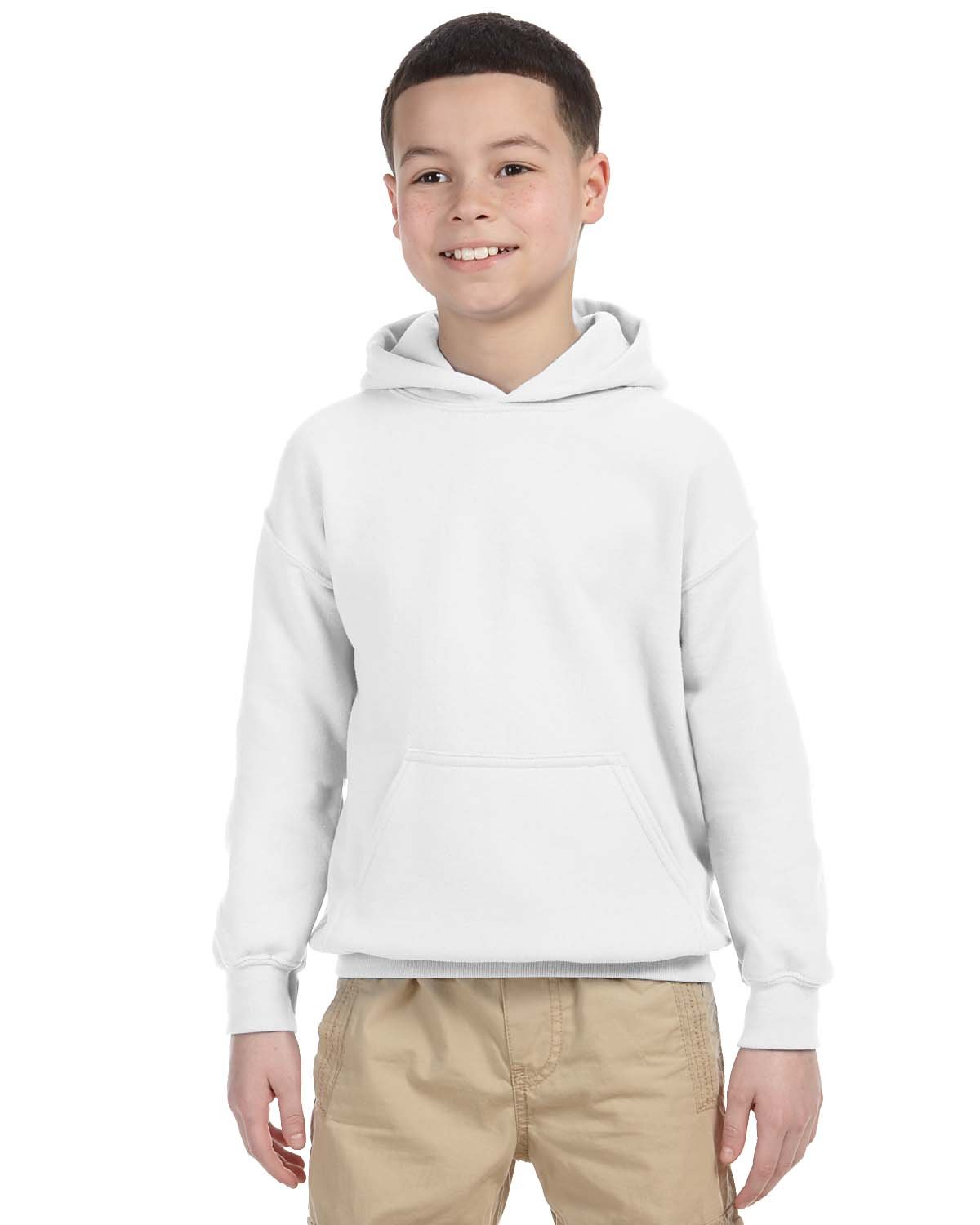 Heavy Blend Hooded Sweatshirt (G185B) White, XS