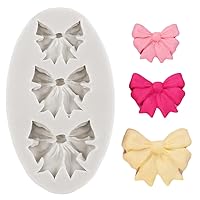 Mini Bow Silicone Fondant Molds Bowknot Fondant Chocolate Candy Mold For Cake Decorating Cupcake Topper Gum Paste Polymer Clay Set Of 1