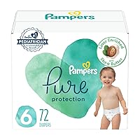 Pampers Pure Protection Diapers - Size 6, 72 Count, Hypoallergenic Premium Disposable Baby Diapers