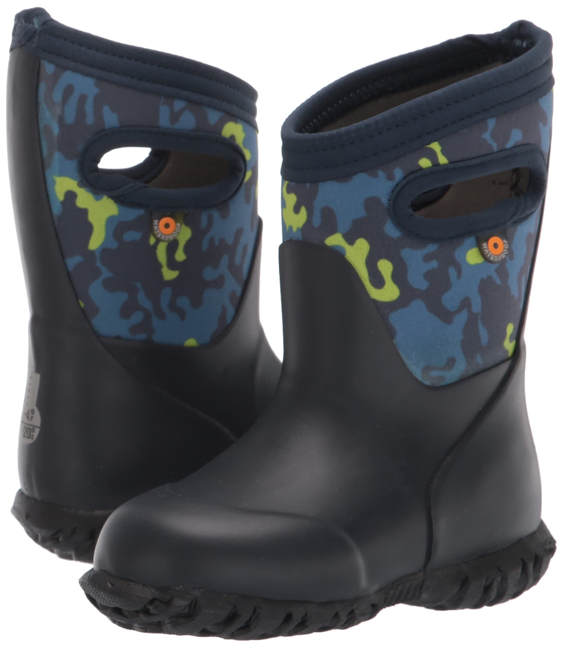 BOGS Unisex-Child York Boys and Girls Waterproof Insulated Rubber and Neoprene Winter Rain Boot