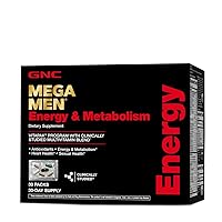 Mega Men Energy & Metabolism Vitapak | Clinically Studied | Energy, Heart Health, and Antioxidants | 30 Count
