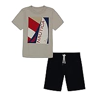 Boys Nautica 2 Piece Tee Woven Short Set