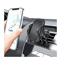 Car Phone Holder Mount for Air Vent, Cell Phone Bracket with Upgraded Metal Hook Clip, Super Stable Hands Free Easy Clamp, Auto Accessories Fit for All Android, iPhone, Samsung