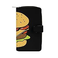 Fast Food Burger Funny RFID Blocking Wallet Slim Clutch Organizer Purse with Credit Card Slots for Men and Women