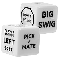 ERINGOGO 2pcs Game Props Bulk Entertainment Dices White Lovers Party Drinking Order Checkerboard Drinking Games for Adults aldult Acrylic Sieve Props Toy