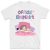 Personalized Official Sleepshirt Dogs Shirt, Dog Lover Gifts T-Shirt, Custom Dog Lovers Shirt, Funny Dog Tee, Dog Mom Dog Dad Tee, Multicolored