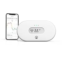Airthings 2989 View Radon - Radon Monitor with Humidity & Temperature Detector - Battery Powered Mobile APP, WiFi, Alerts & Notifications