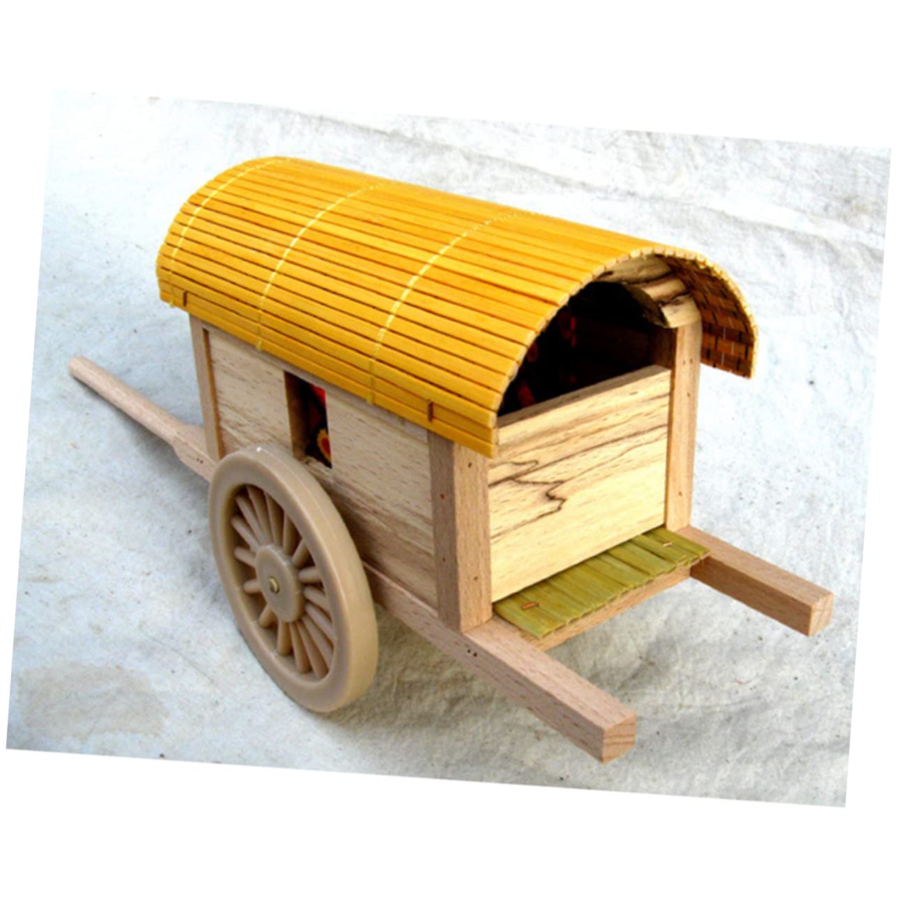 ERINGOGO 1pc Doll House Miniature Wooden Carriage Decorate Wooden Farm Toy Carriage Model Infant Sponge for Sink Home Accents Decor Mini House Kit Wood Adornment Models Mara Desktop Bamboo