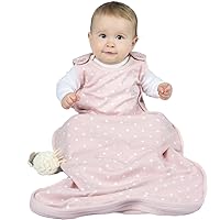 Woolino 4 Season Baby Sleep Sack - Ultimate Baby Sleeping Bag - Merino Wool and Organic Cotton Two-Way Zipper Adjustable Universal Size Sleep Sack for Baby (2-24 Months) - Rose