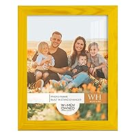 Renditions Gallery 8x10 inch Picture Frame Sunflower Yellow Wood Grain Frame, High-end Modern Style, Made of Solid Wood and High Definition Glass for Wall and Tabletop Photo Display