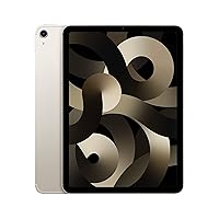 Apple iPad Air (5th Generation): with M1 chip, 10.9-inch Liquid Retina Display, 64GB, Wi-Fi 6 + 5G Cellular, 12MP front/12MP Back Camera, Touch ID, All-Day Battery Life – Starlight