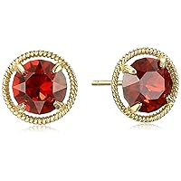 Amazon Essentials 10k Gold Made with Infinite Elements Imported Crystal Birthstone Stud Earrings (previously Amazon Collection)