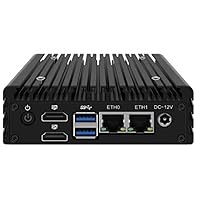 12th Generation Firewall Mini PC Intel N100, 8GB DDR5 128GB M.2 2280 NVME SSD,Fanless Micro PC,4 Cores 4 Threads, 2 Intel i226-V 2.5GbE LAN,2 SATA3.0,2USB3.2,M.2 WiFi Slot, 10 Pin GPIO, 1 CPU Fan