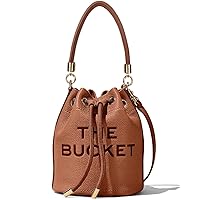 The Bucket Bag for Women Pu Leather Drawstring Handbag Tote Hobo Handbag Crossbody Bag Soft Adjustable