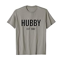 Hubby Est 2002 Best Husband Marriage Wedding Anniversary T-Shirt