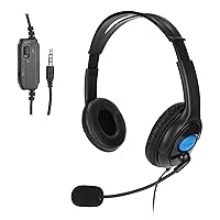 ciciglow Wired Gaming Headset, 120° Adjustable Stereo Surround Gaming Headphones Volume Control Noise Cancelling Game Headphone with Mic, 3.5mm Plug for PS4/PC/Xbox One/PSP/Laptop