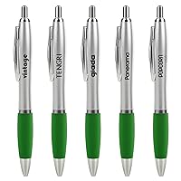Personalized Pens 100 Pack Promotional Classic Click Pen Printed with Your Logo or Message, Green
