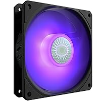 Cooler Master SickleFlow 120 V2 RGB Square Frame Fan, RGB 4-Pin Customizable LEDs, Air Balance Curve Blade, Sealed Bearing, 120mm PWM Control for Computer Case & Liquid Radiator