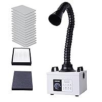 Desk Solder Fume Extractor FES150S with 14 PCS Filter Strong Suction Smoke Extractors Soldering Fume Purifiering Laser Welding Smoke Absorber