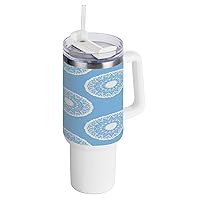 Vintage Decorative Collage Insulated Tumbler Leak-proof Lid and Straw Insulated Water Bottle With Straw Reusable Mug for Home, Office or Car