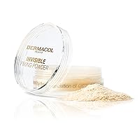 Dermacol - Invisible Fixing Face Powder, Touch-proof Translucent Setting Powder for Oily Skin & Other Skin Types, Loose Powder Makeup, Frangrance-Free Matte Powder with Powder Puff, Light, 13.5 g