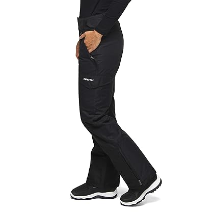 Arctix Women's Snow Sports Insulated Cargo Pants, Black, Large